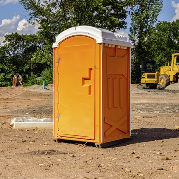 how often are the portable restrooms cleaned and serviced during a rental period in Oglesby Illinois